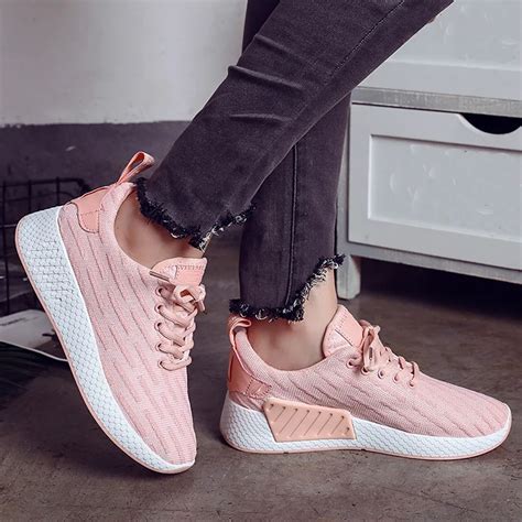 womens light pink sneakers